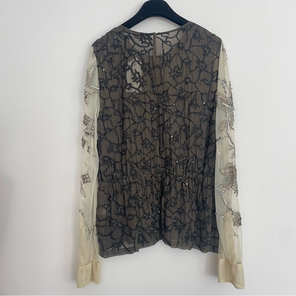 Dries Van Noten Beaded Silk Top - Picture 13 of 15